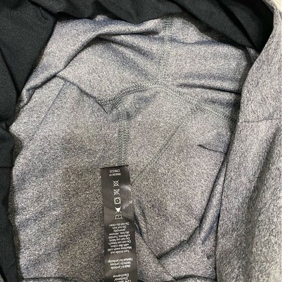 RBX live life active capri leggings women Size L grey with blue and green strip - Picture 2 of 11